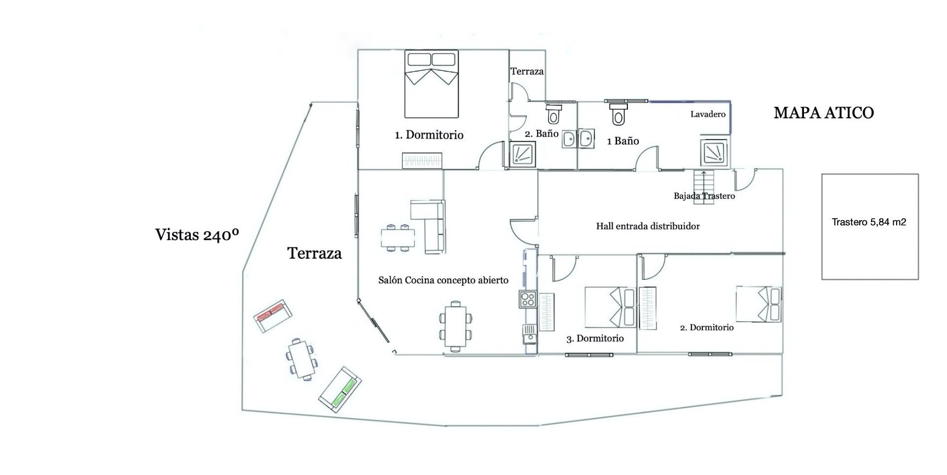 Attic for sale in Valdepeñas  with Heating, Terrace and Furnished
