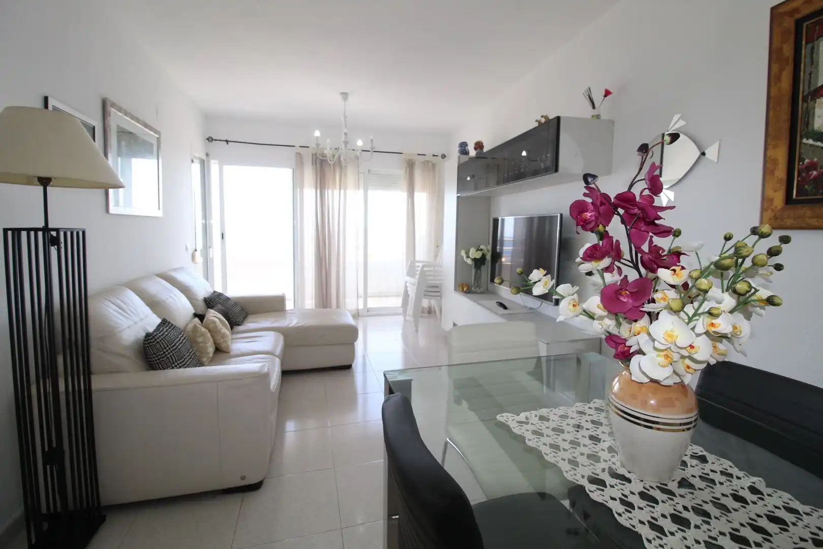 Wohnzimmer von Wohnungen zum Verkauf in Calpe / Calp mit Terrasse, Abstellraum und Gemeinschaftspool