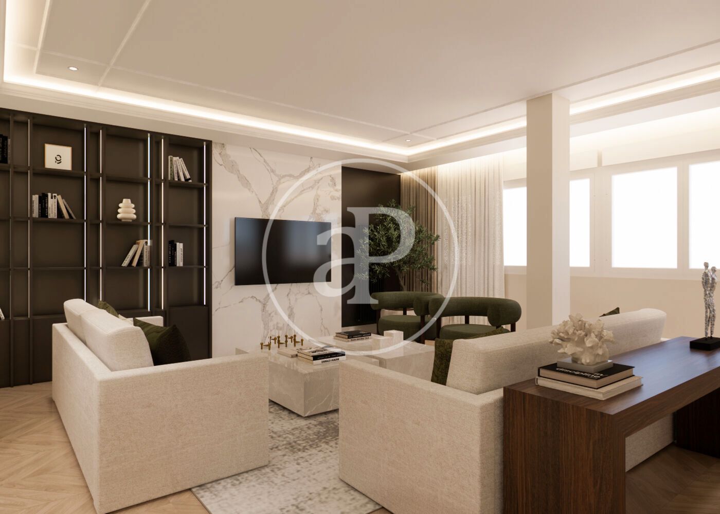 Wohnzimmer von Wohnung zum Verkauf in  Madrid Capital mit Klimaanlage, Heizung und Terrasse