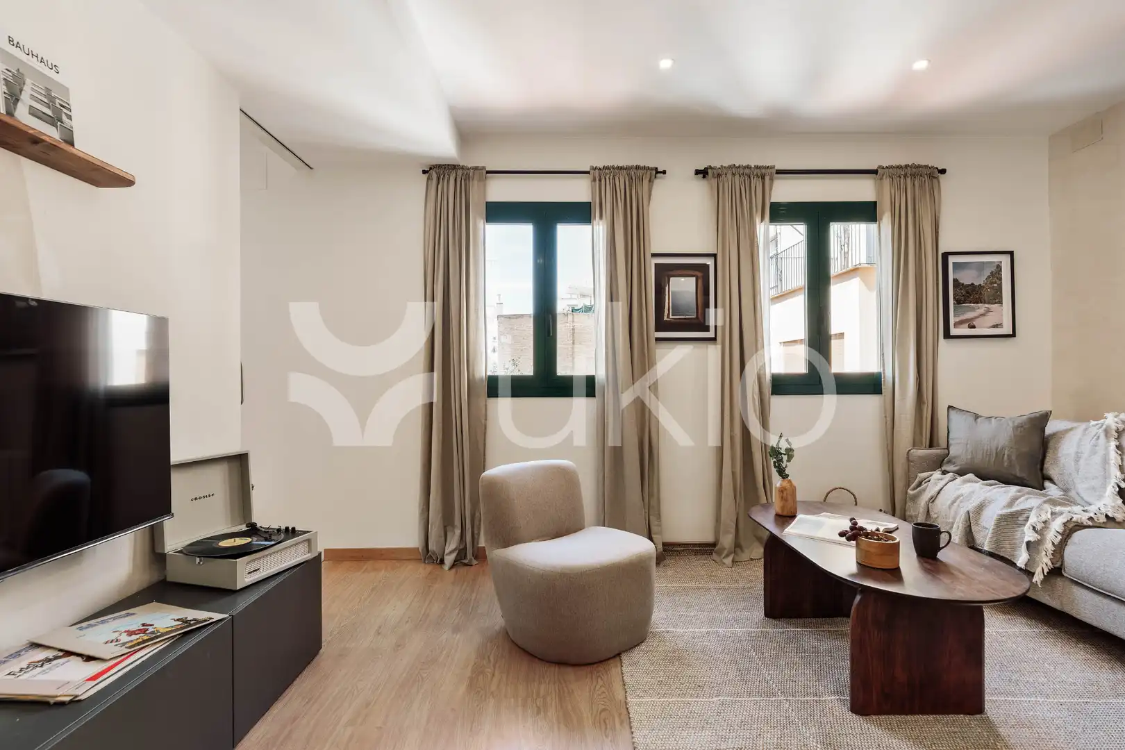 Sala d'estar de Apartament de lloguer en Barcelona amb Aire condicionat, Calefacció i Moblat