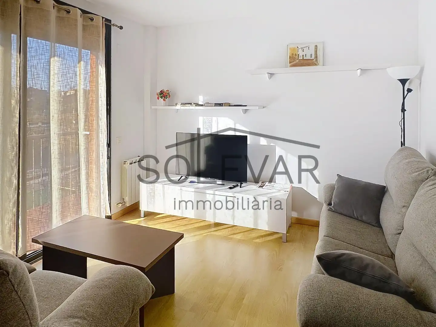 Wohnzimmer von Wohnung zum Verkauf in La Pobla de Segur mit Klimaanlage, Heizung und Parkett