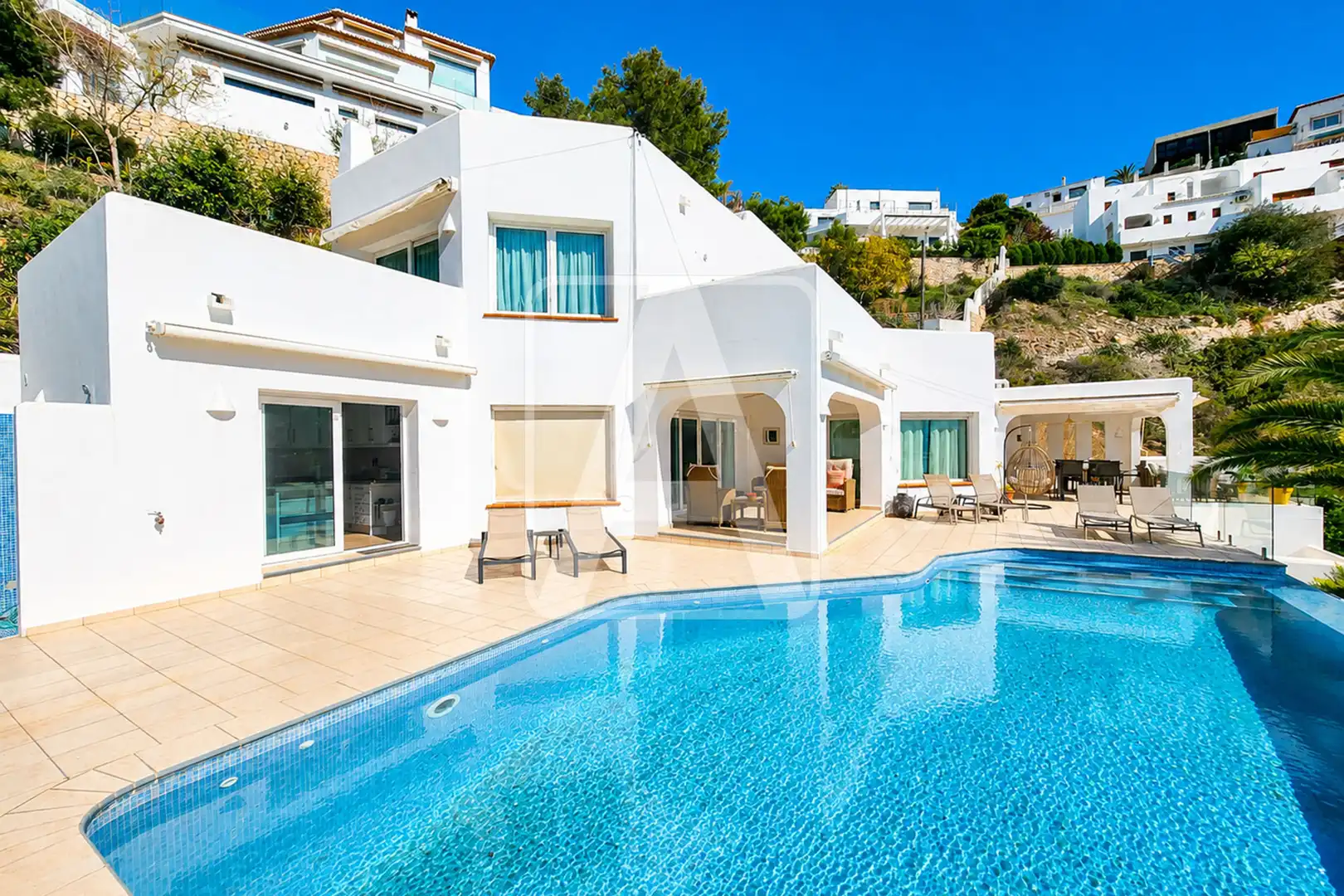 Exterior view of Houses for sale in Moraira  with Air Conditioner, Heating and Private garden