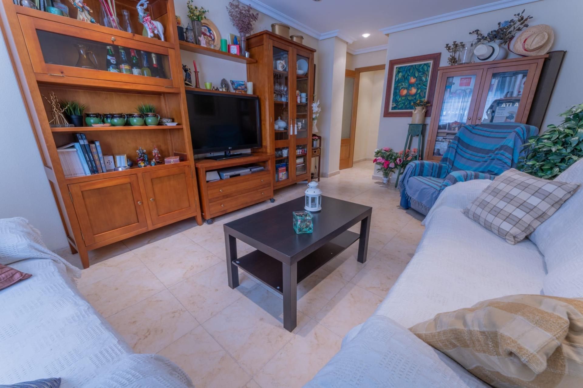 Sala de estar de Piso en venta en Elche / Elx con Aire acondicionado, Calefacción y Terraza