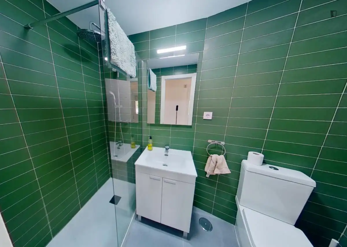Bany de Apartament per a compartir en Madrid amb Calefacció, Moblat i Forn