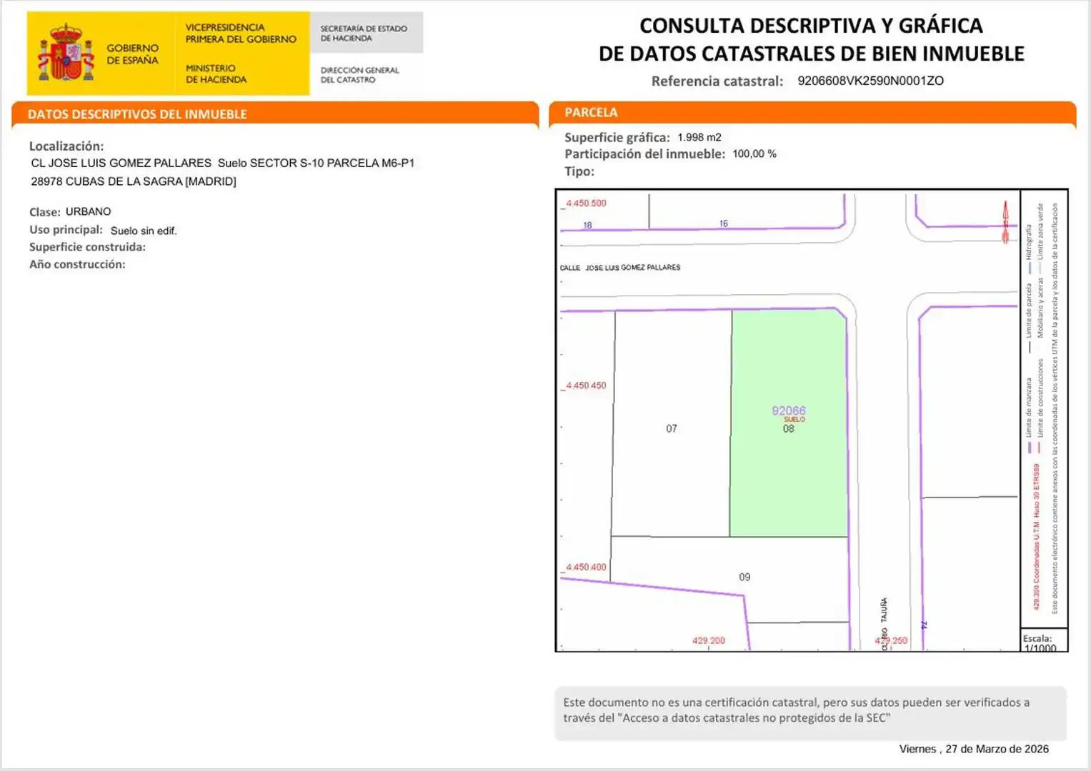 Residential land for sale in Jose Luis Gomez Pallares, imagen 9