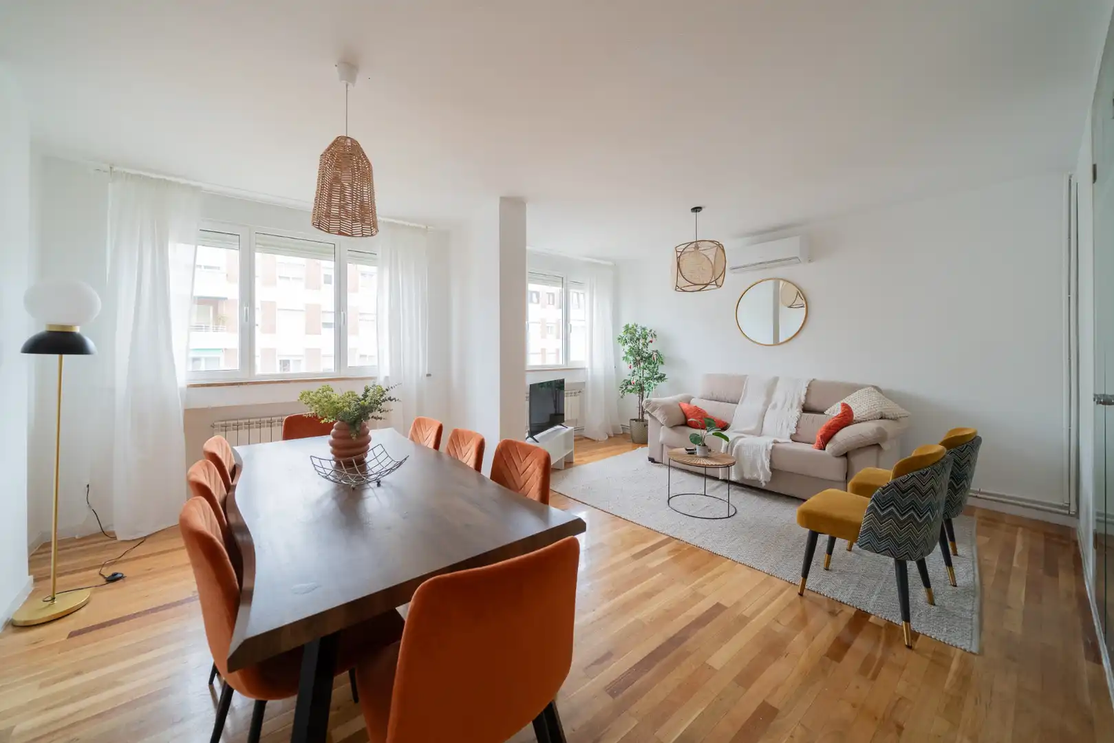Wohnzimmer von Dachboden zur Miete in Madrid mit Klimaanlage, Heizung und Terrasse