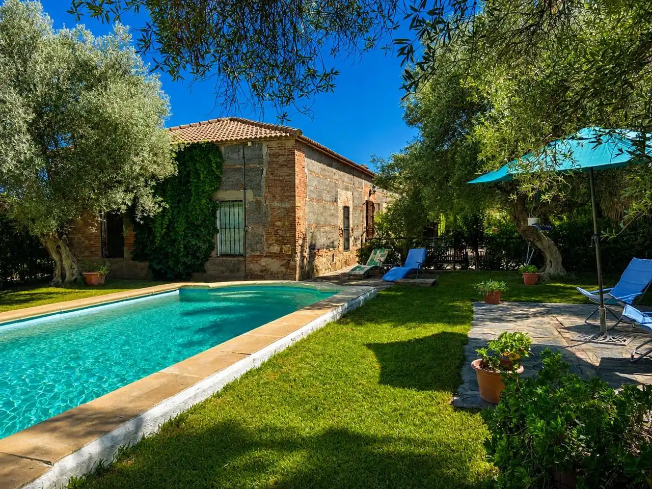 Piscina de Finca rústica en venda en Guareña amb Jardí privat, Terrassa i Piscina