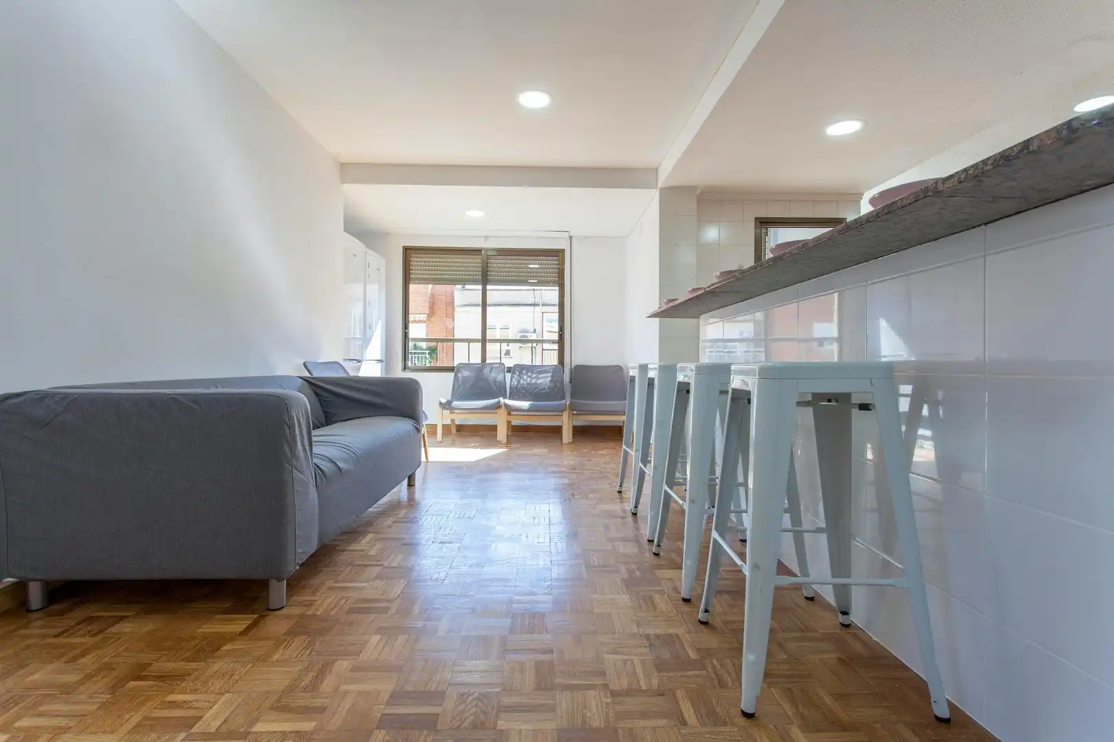 Living room of Flat for share in Valencia  with Air Conditioner, Heating and Furnished