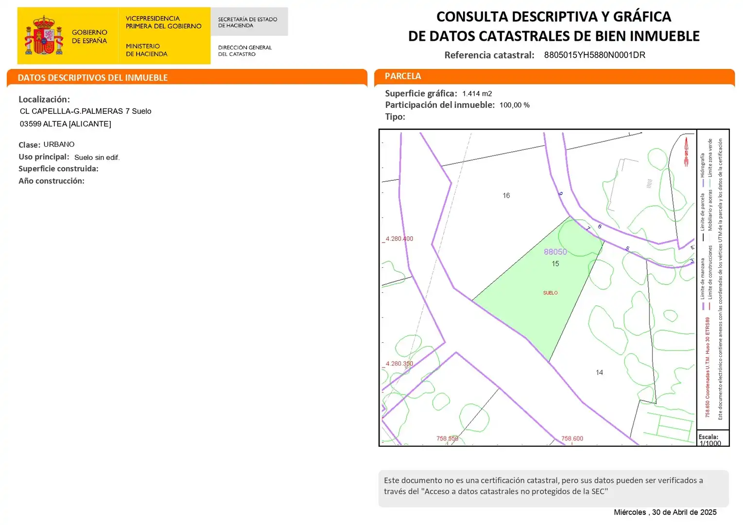 Residential land for sale in Altea la Vella, imagen 15
