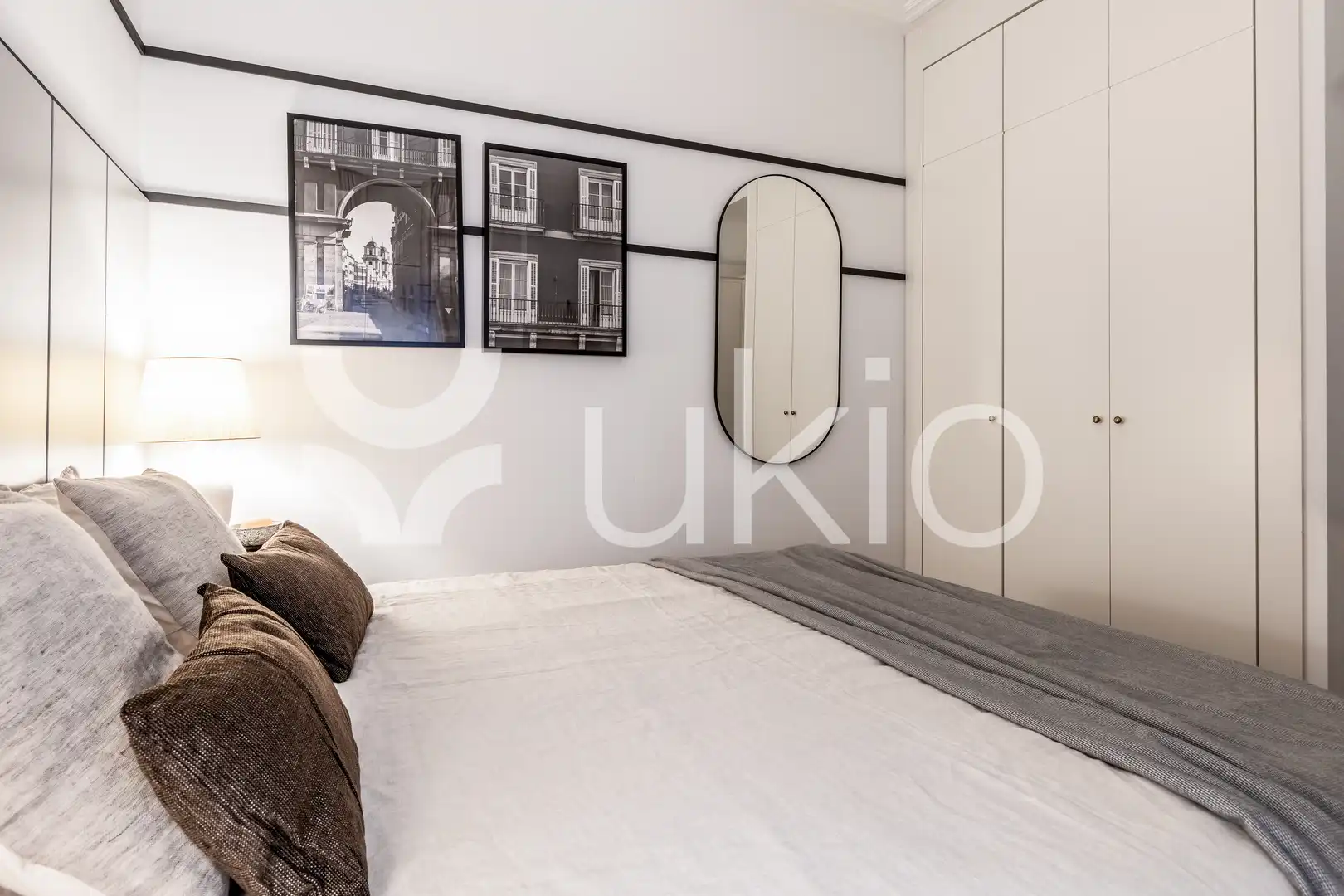 Schlafzimmer von Wohnungen zur Miete in Madrid mit Klimaanlage, Heizung und Möbliert