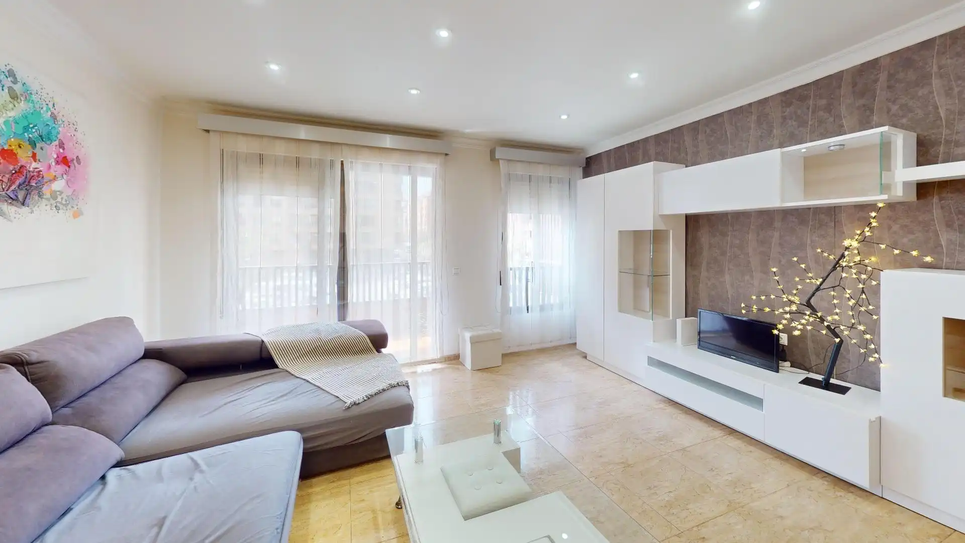 Sala d'estar de Pis en venda en  Valencia Capital amb Aire condicionat, Moblat i Balcó