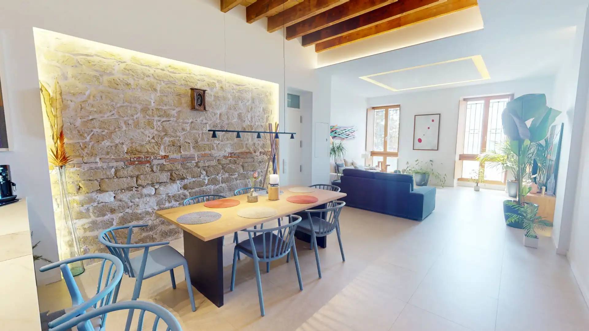 Esszimmer von Wohnung zum Verkauf in Alicante / Alacant mit Klimaanlage, Privatgarten und Abstellraum
