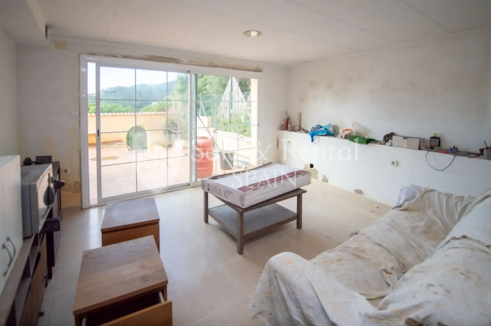 Sala d'estar de Casa o xalet en venda en Lloret de Mar amb Aire condicionat, Calefacció i Jardí privat