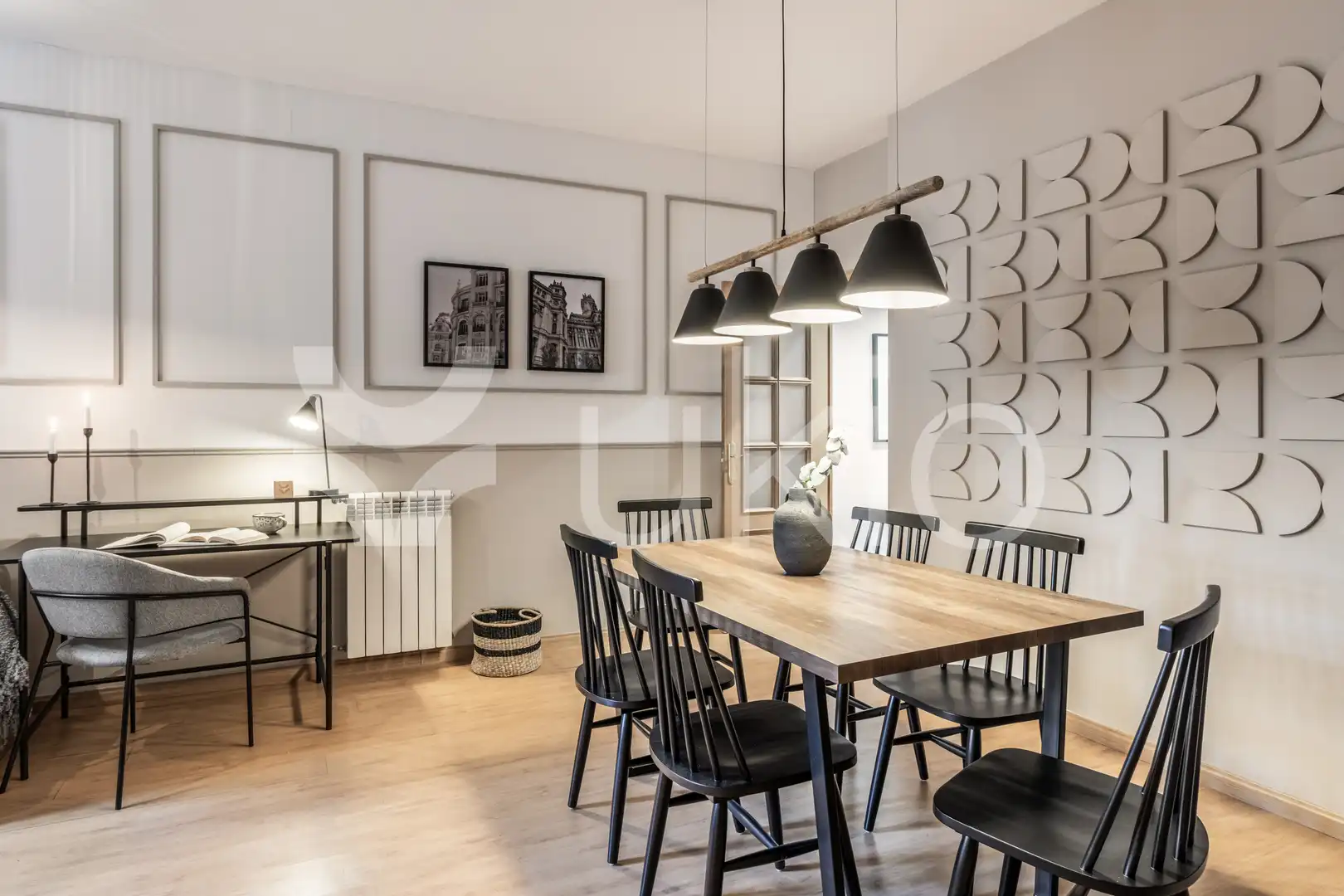 Comedor de Apartamento de alquiler en Madrid con Aire acondicionado, Calefacción y Amueblado