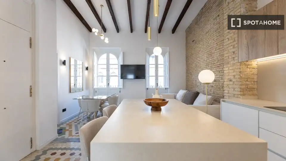 Comedor de Piso de alquiler en Valencia con Aire acondicionado, Calefacción y Amueblado