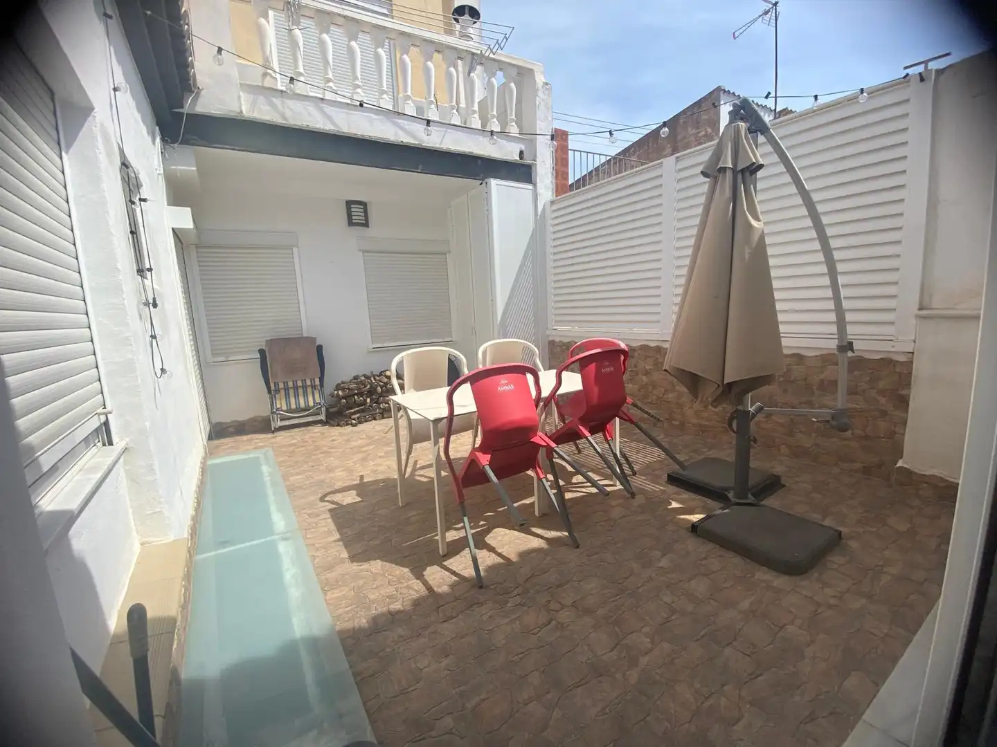 Terraza de Casa adosada en venta en El Real de Gandia con Aire acondicionado, Amueblado y Horno