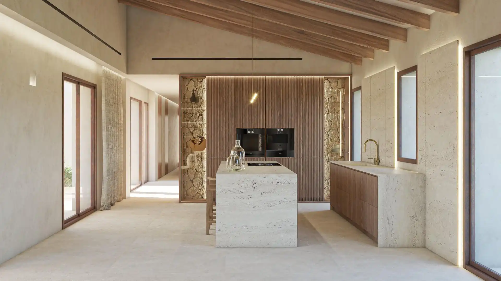 Küche von Country house zum Verkauf in Artà mit Klimaanlage, Heizung und Privatgarten