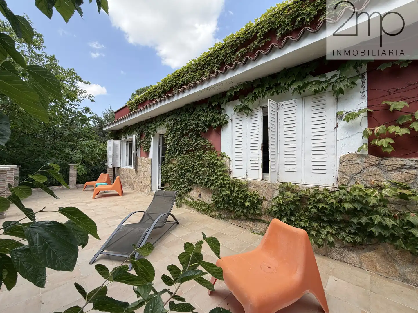 Terrasse von Haus oder Chalet zur Miete in Manzanares El Real mit Heizung, Privatgarten und Parkett