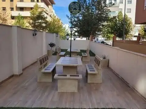 Terrace of Flat for sale in Jaén  with Air Conditioner, Private garden and Furnished