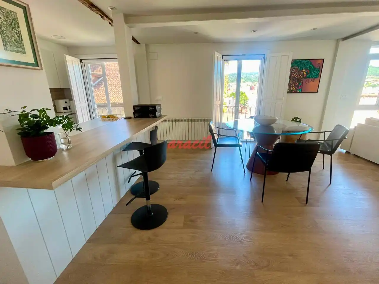 Dining room of Flat for rent in Ourense Capital   with Air Conditioner, Heating and Furnished
