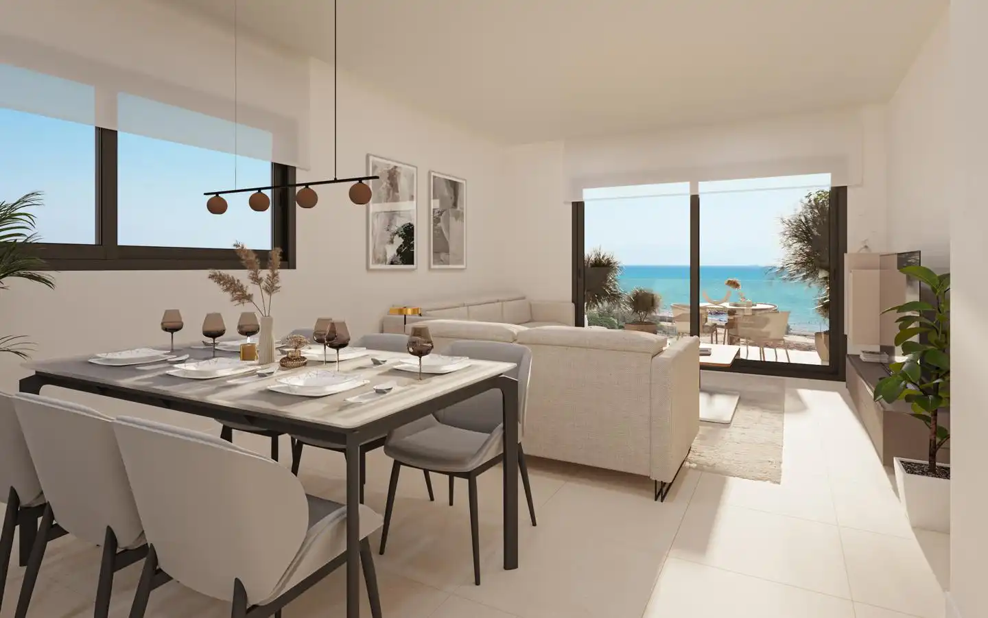 Sala de estar de Piso en venta en El Puig de Santa Maria con Aire acondicionado, Terraza y Piscina