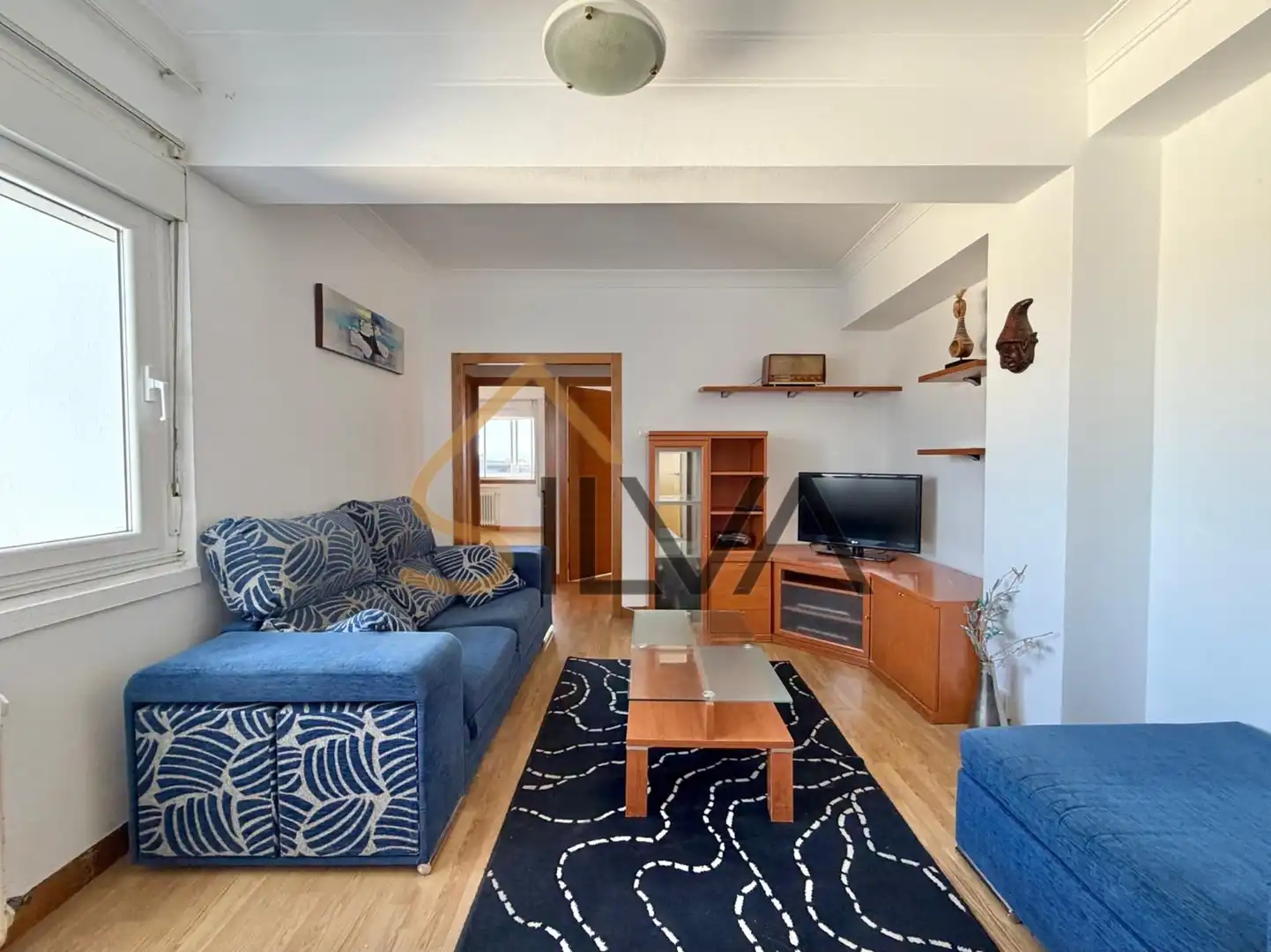 Sala d'estar de Pis en venda en Lugo amb Parquet, Moblat i Balcó