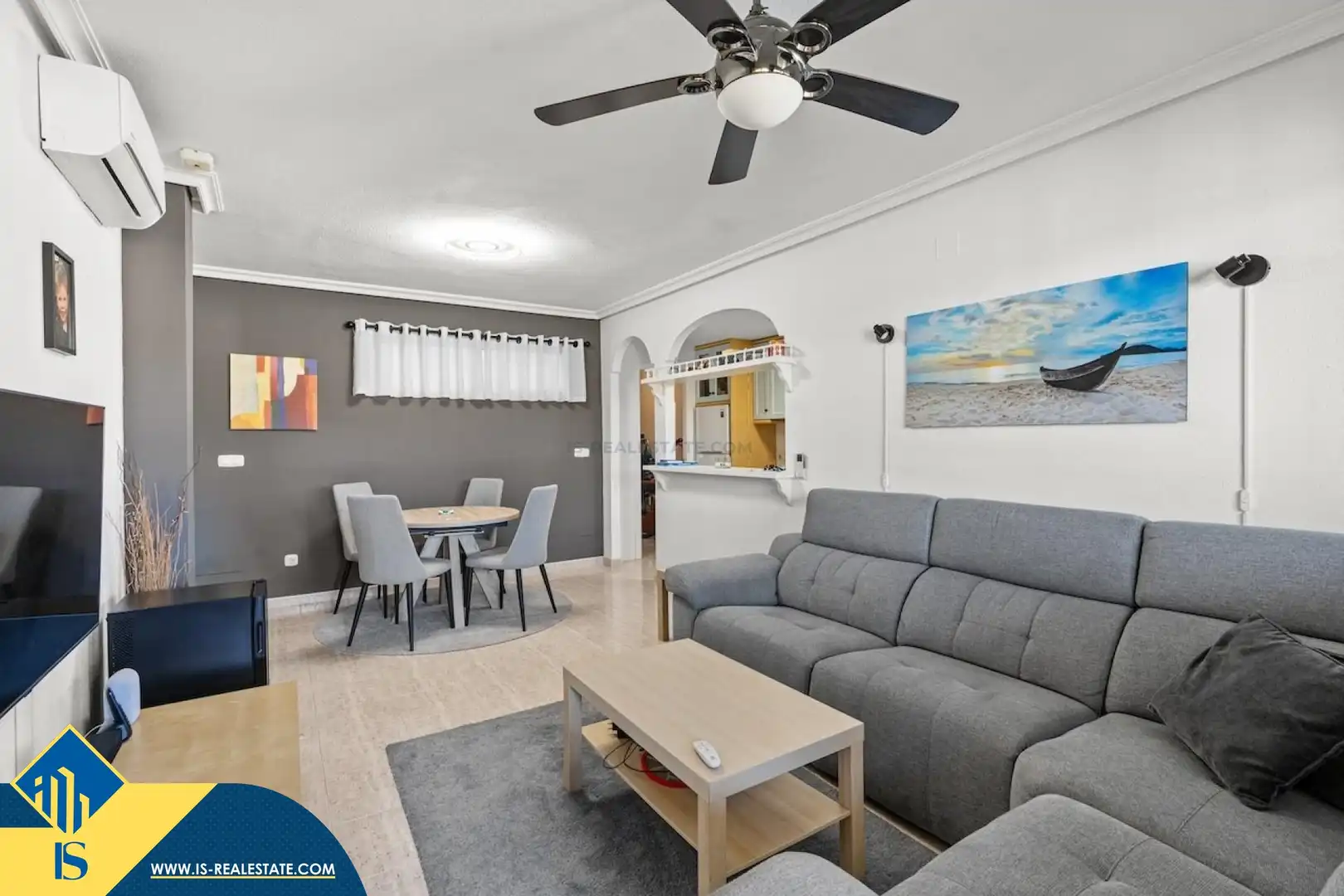 Living room of Flat for sale in Santa Pola  with Terrace, Furnished and Community pool