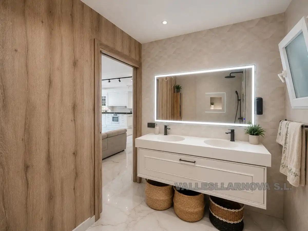 Badezimmer von Wohnung zum Verkauf in Mollet del Vallès mit Klimaanlage, Heizung und Balkon
