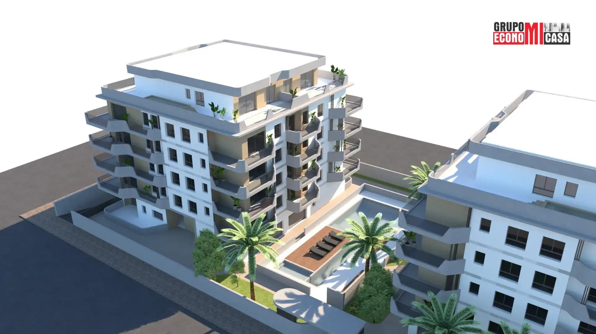 Vista exterior de Pis en venda en  Murcia Capital amb Parquet, Traster i Piscina comunitària