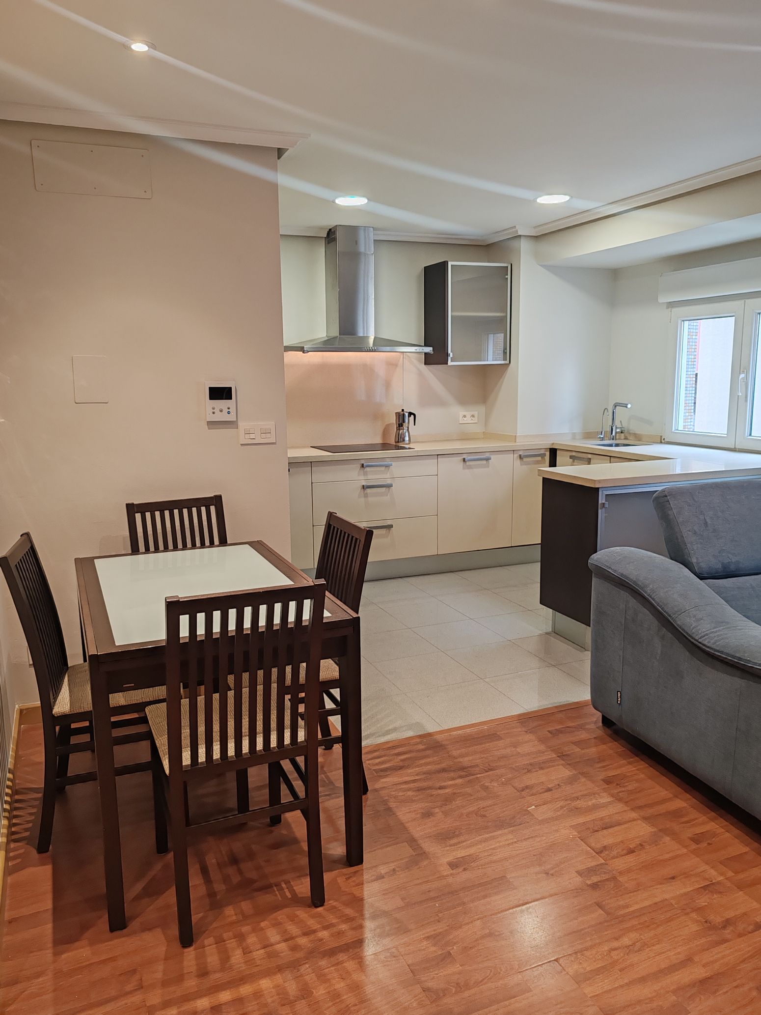 Kitchen of Flat to rent in Gijón   with Heating, Terrace and Furnished