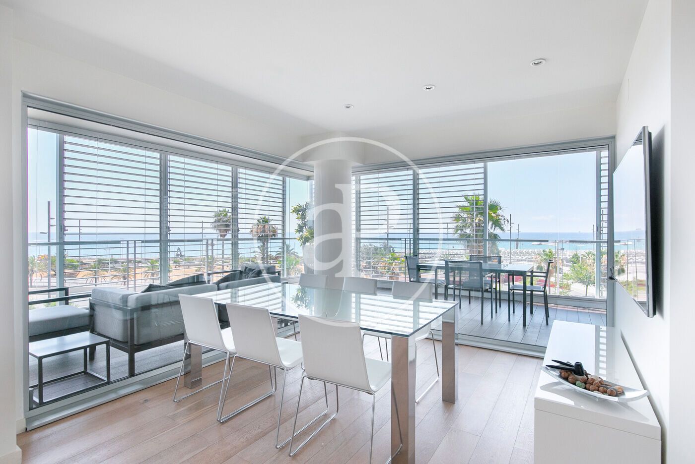 Dining room of Flat to rent in  Barcelona Capital  with Air Conditioner, Heating and Terrace