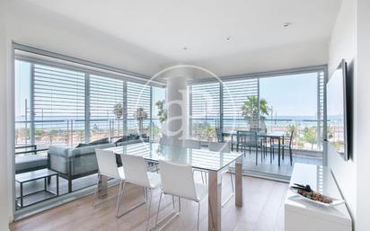 Dining room of Flat to rent in  Barcelona Capital  with Air Conditioner, Heating and Terrace