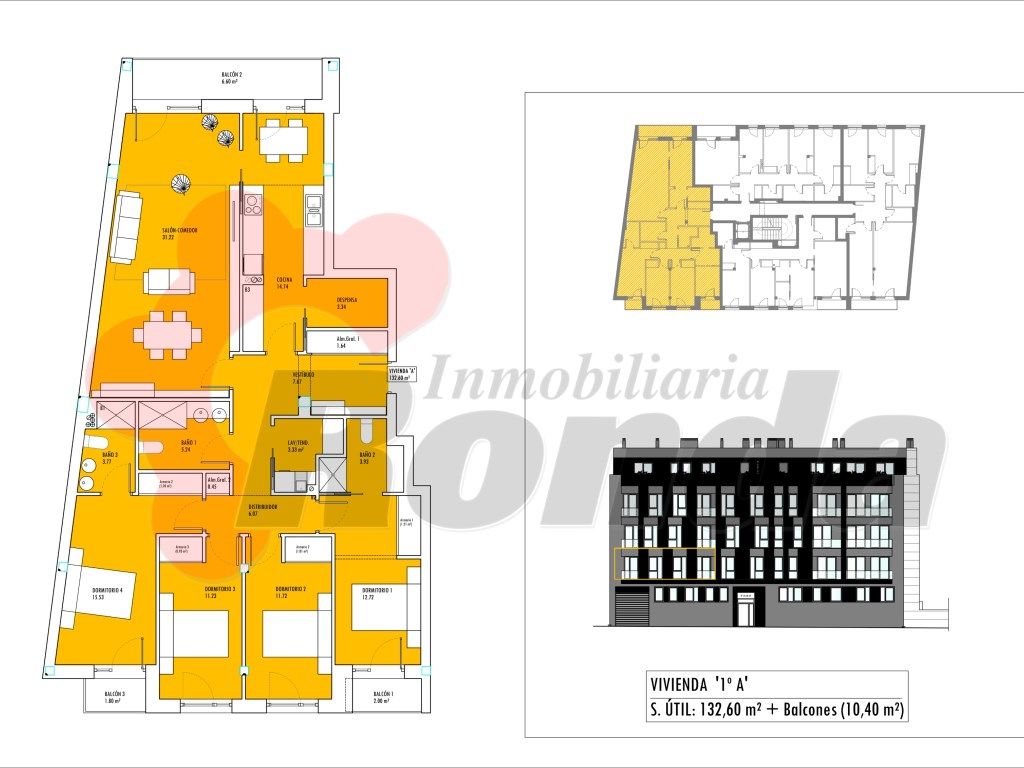 Flat for sale in Lugo Capital  with Terrace