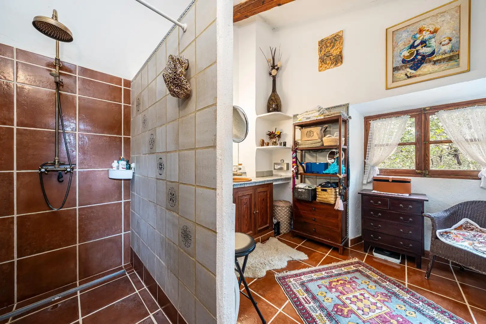 Baño de Finca rústica en venta en Algaida con Aire acondicionado, Calefacción y Jardín privado