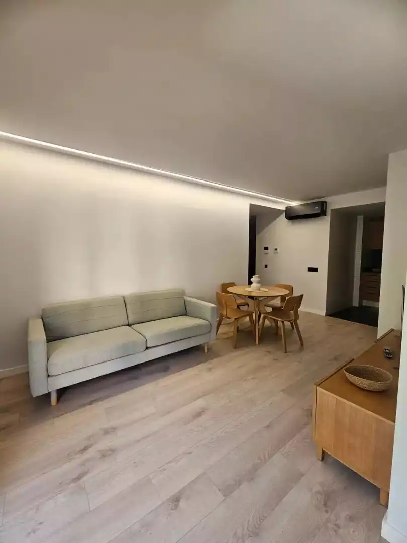 Living room of Flat for rent in Figueres  with Air Conditioner, Heating and Parquet flooring