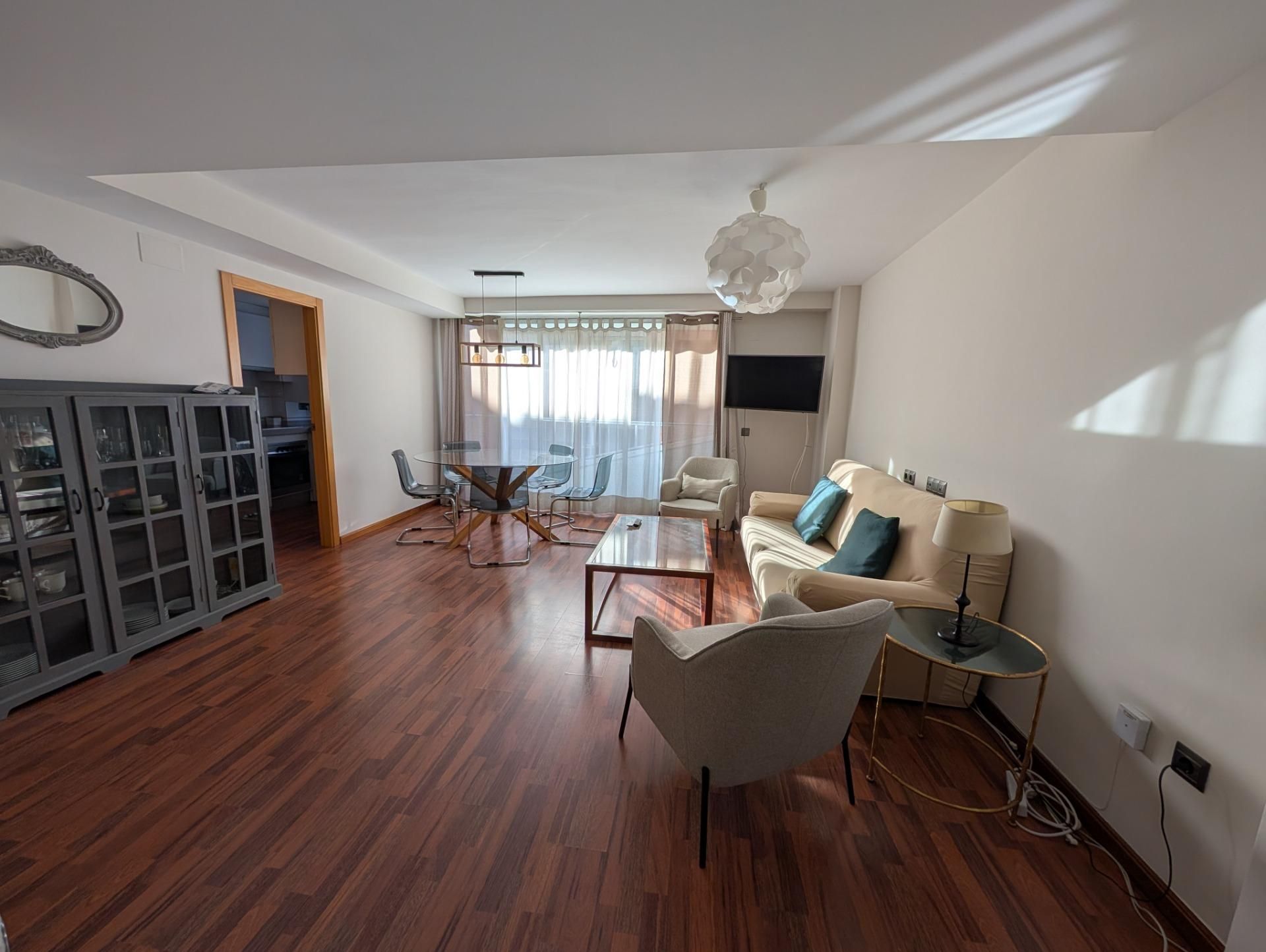 Sala de estar de Piso de alquiler en Alicante / Alacant con Aire acondicionado y Parquet