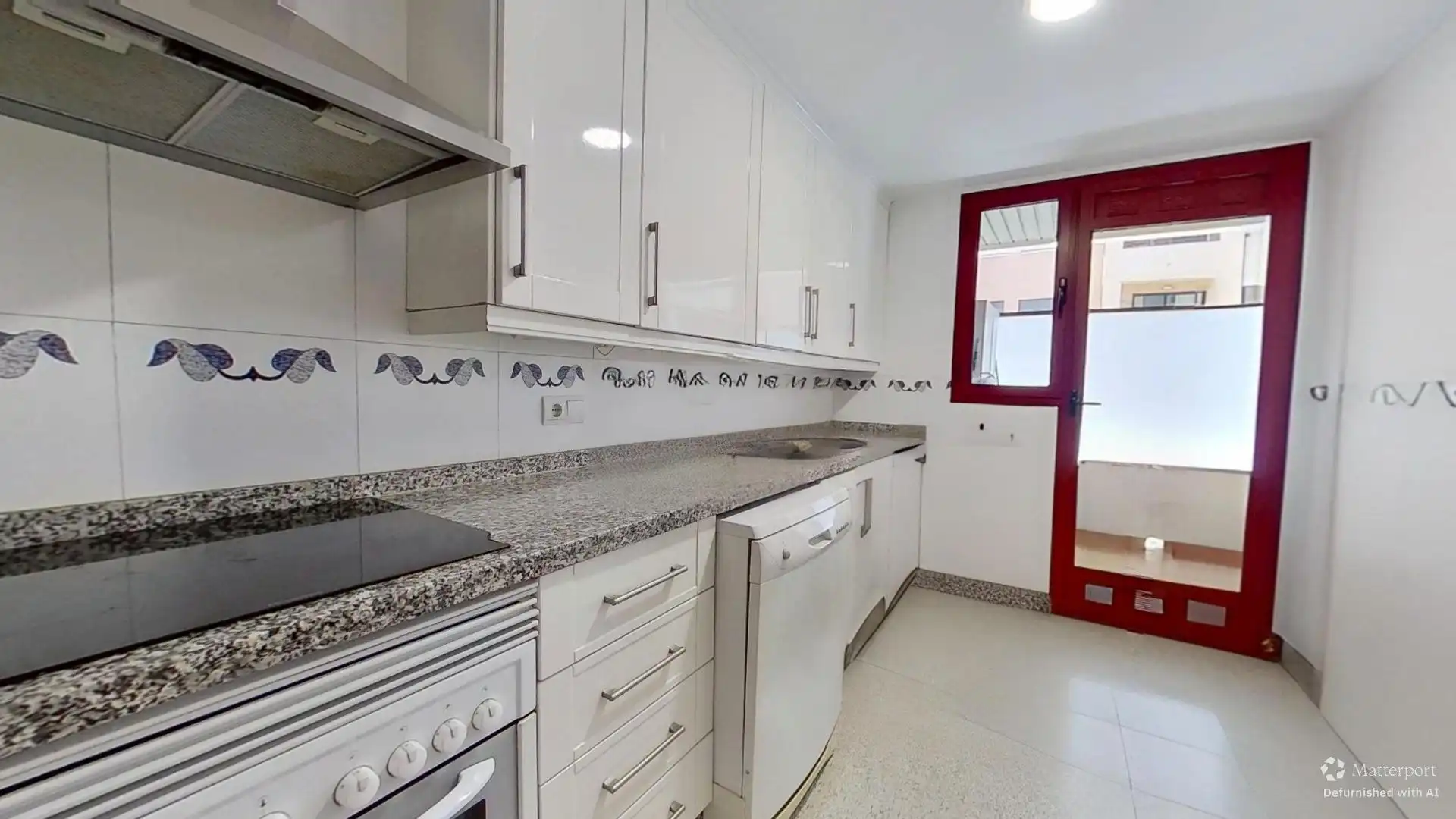 Küche von Wohnung zum Verkauf in Valencia mit Klimaanlage, Privatgarten und Terrasse