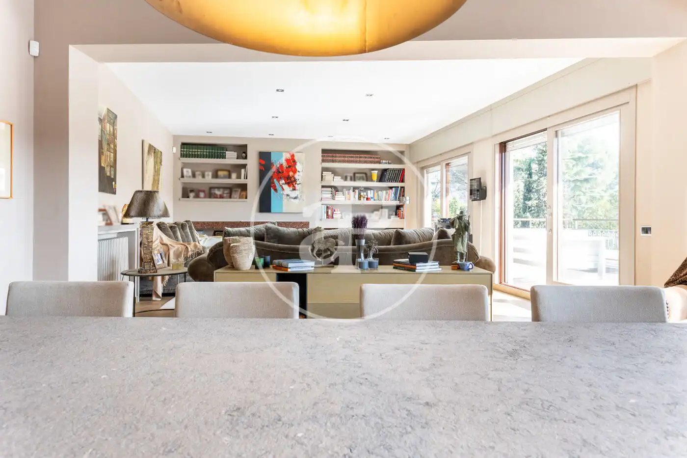 Living room of Houses for sale in Sant Cugat del Vallès  with Air Conditioner, Heating and Private garden