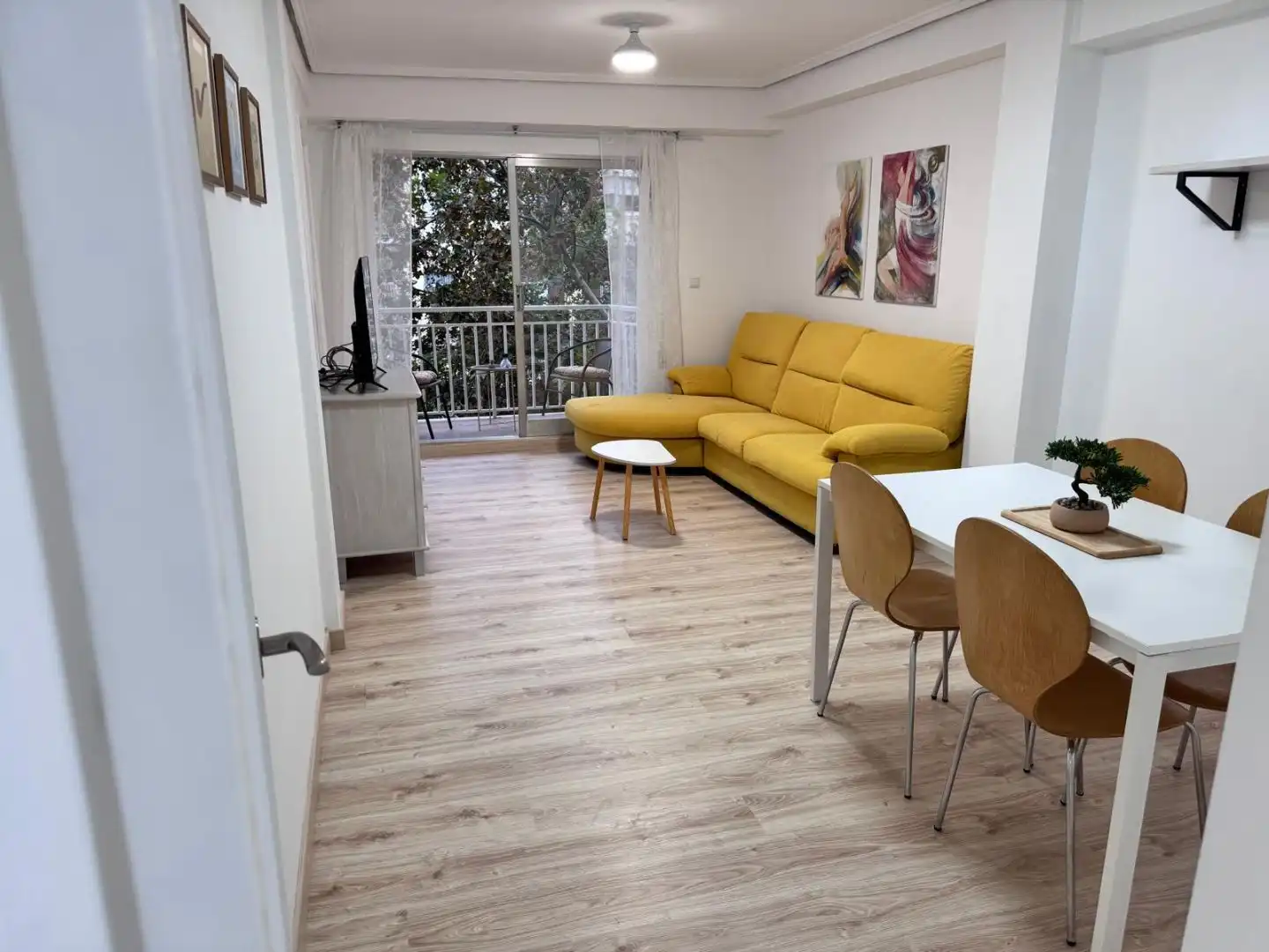 Sala d'estar de Pis de lloguer en  Valencia Capital amb Balcó