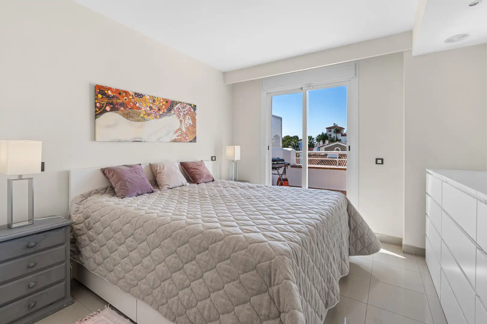 Bedroom of Apartments for rent in Estepona  with Air Conditioner, Terrace and Storage room