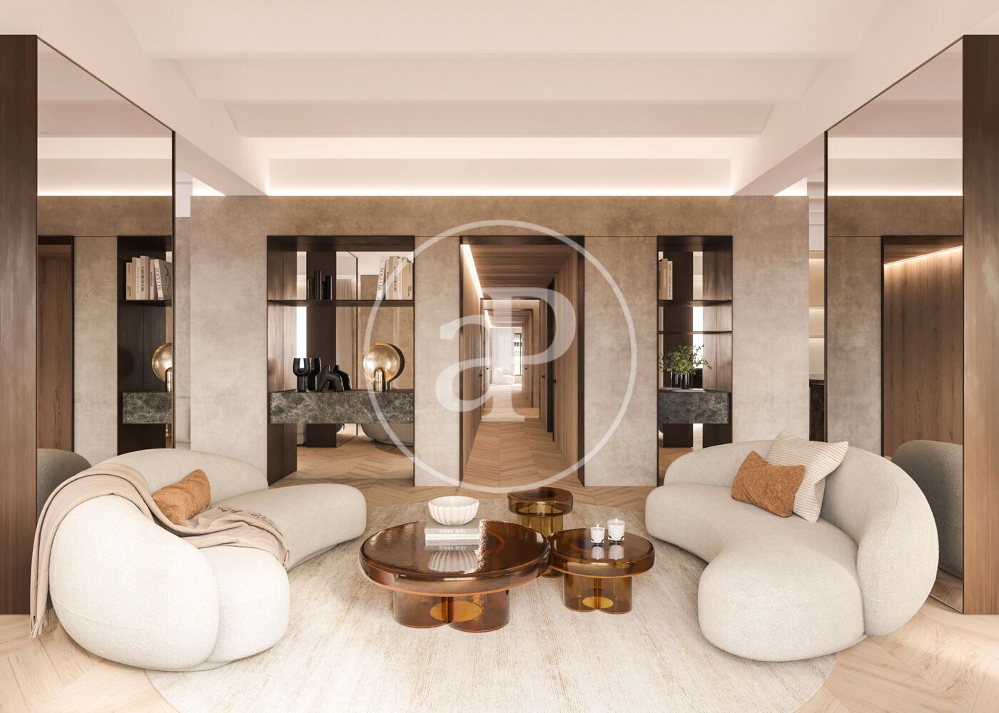 Living room of Flat for sale in  Barcelona Capital  with Air Conditioner, Heating and Balcony