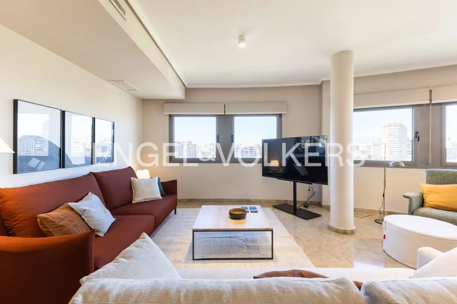Sala de estar de Piso de alquiler en Valencia con Aire acondicionado, Calefacción y Amueblado