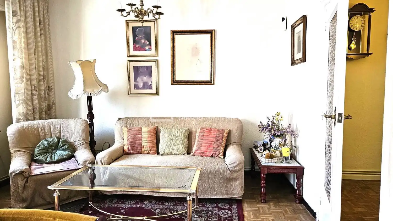 Living room of Flat for sale in Madrid  with Heating, Parquet flooring and Terrace