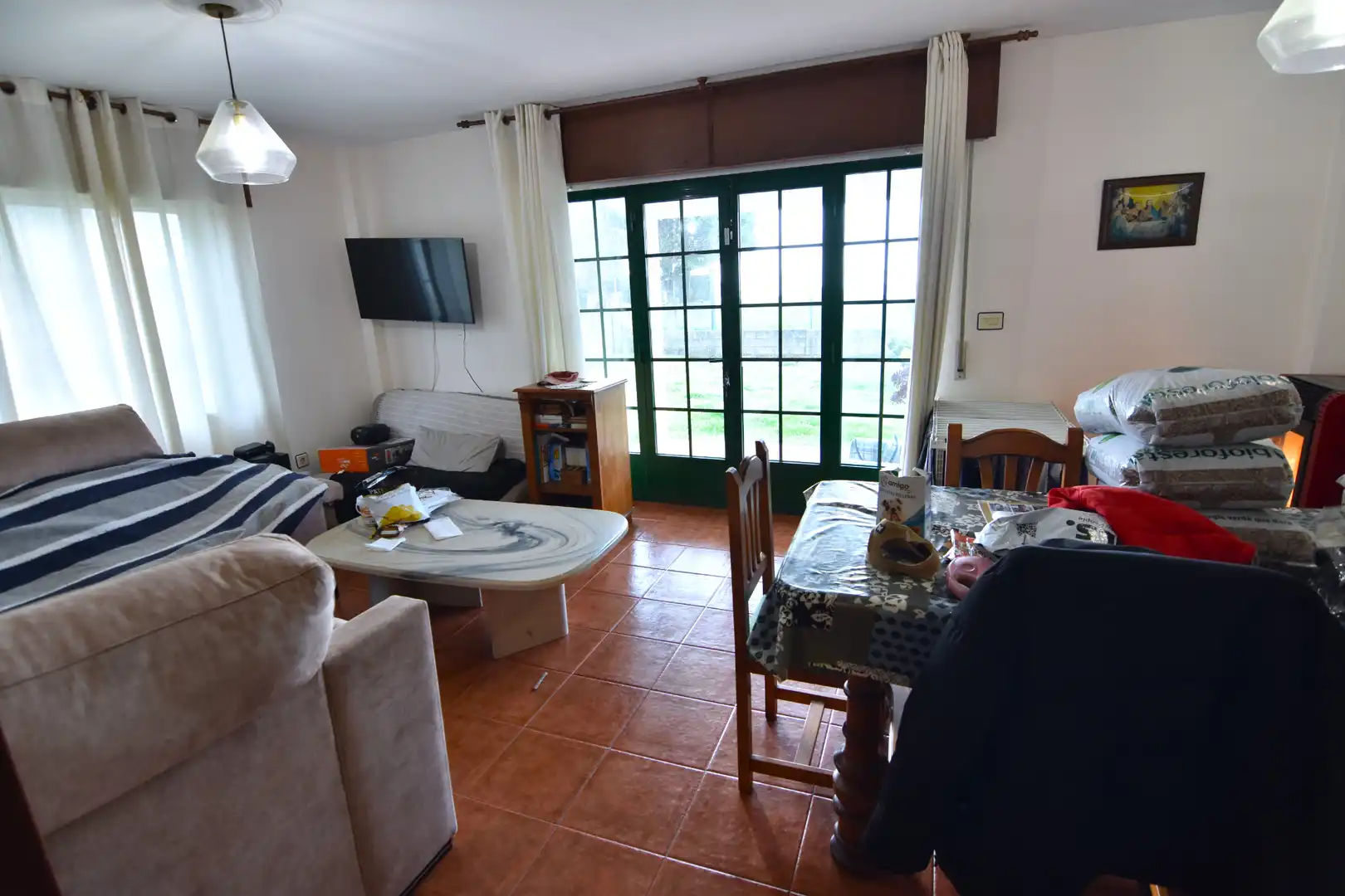 Sala de estar de Casa o chalet en venta en Pontedeume con Calefacción, Jardín privado y Parquet