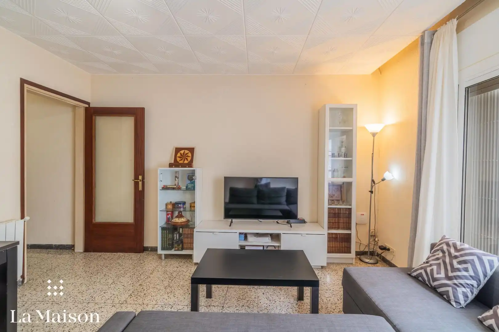 Sala de estar de Piso en venta en Mataró con Calefacción, Trastero y Amueblado