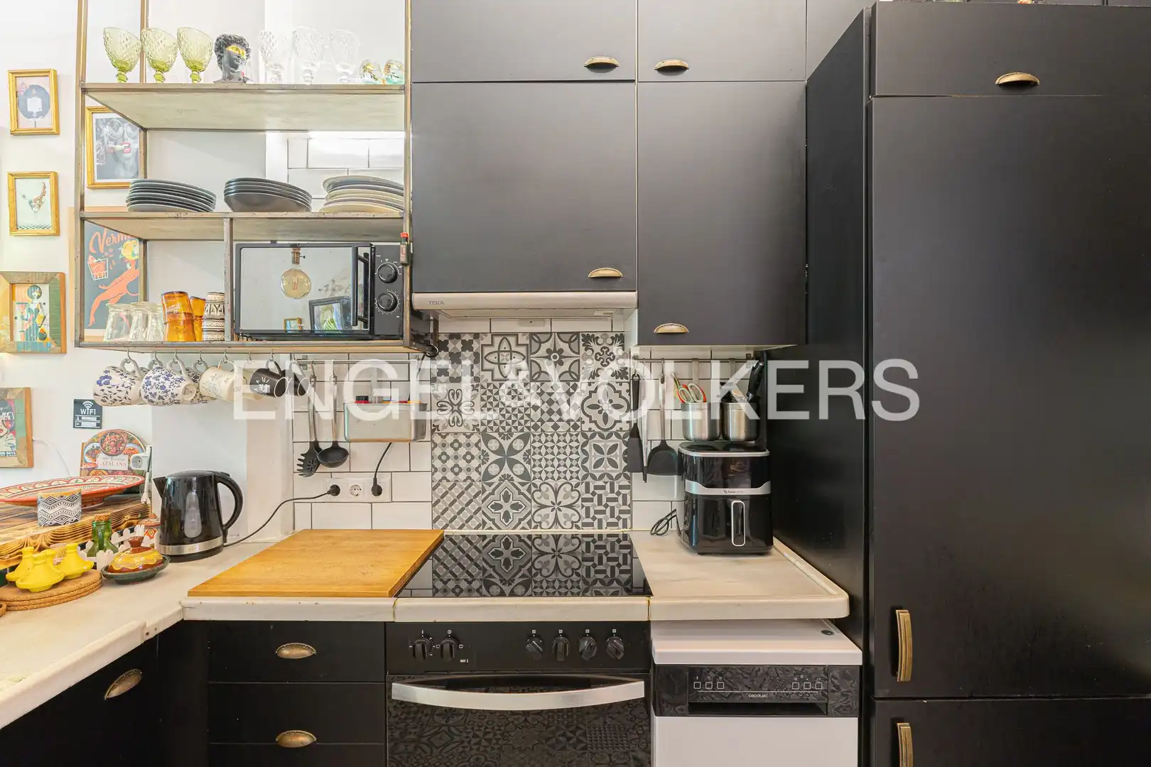 Küche von Maisonette zum Verkauf in Barcelona mit Klimaanlage, Heizung und Möbliert