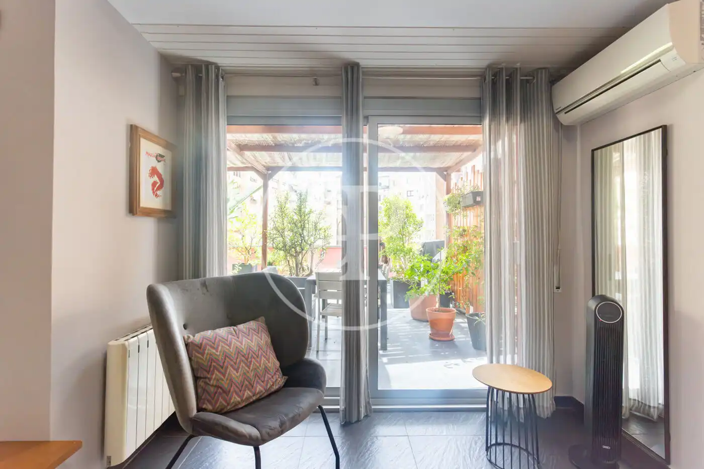 Balcony of Flat for rent in Barcelona  with Air Conditioner, Heating and Private garden