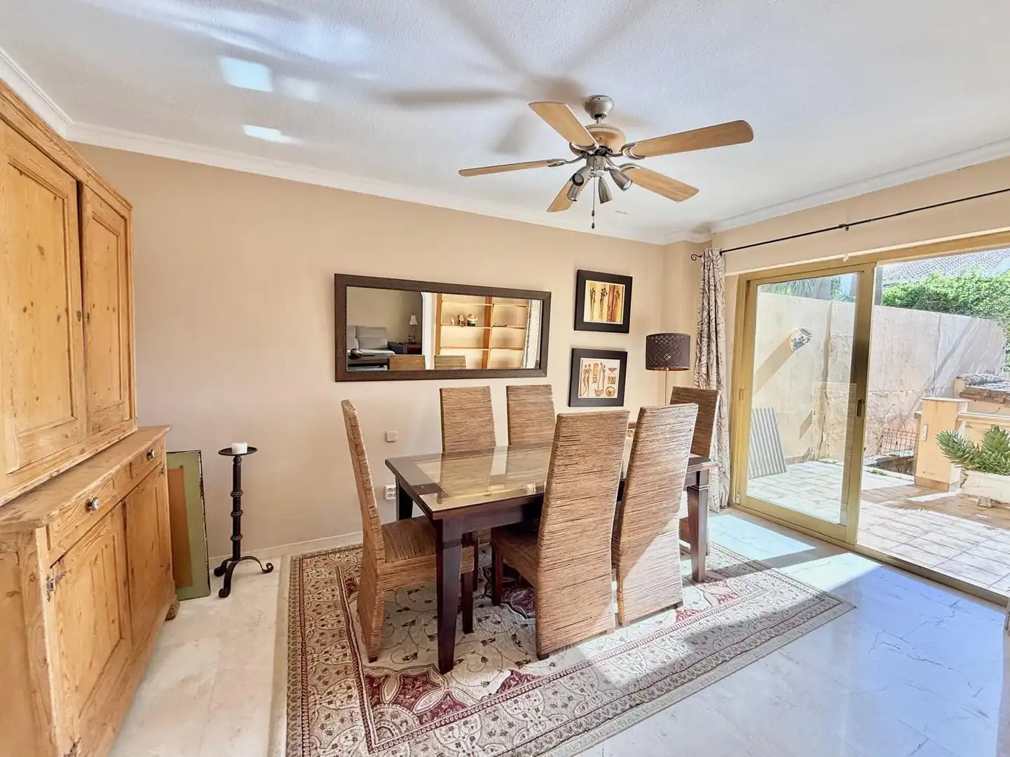 Dining room of Detached homes for sale in Mijas  with Air Conditioner, Heating and Private garden