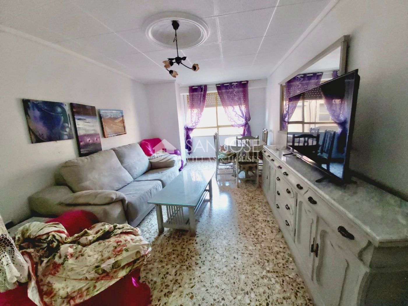 Sala d'estar de Pis en venda en Aspe amb Balcó
