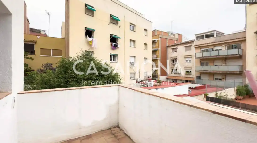 Außenansicht von Wohnungen zur Miete in Barcelona mit Klimaanlage, Möbliert und Balkon